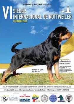 VI Sieger Internacional de Rottweiler Ecuador 2016