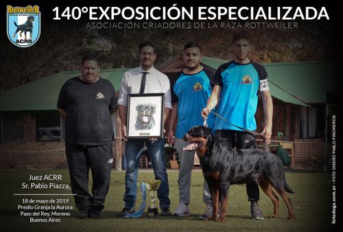 140Â° ExposiciÃ³n Especializada de la Raza Rottweiler - ACRR
